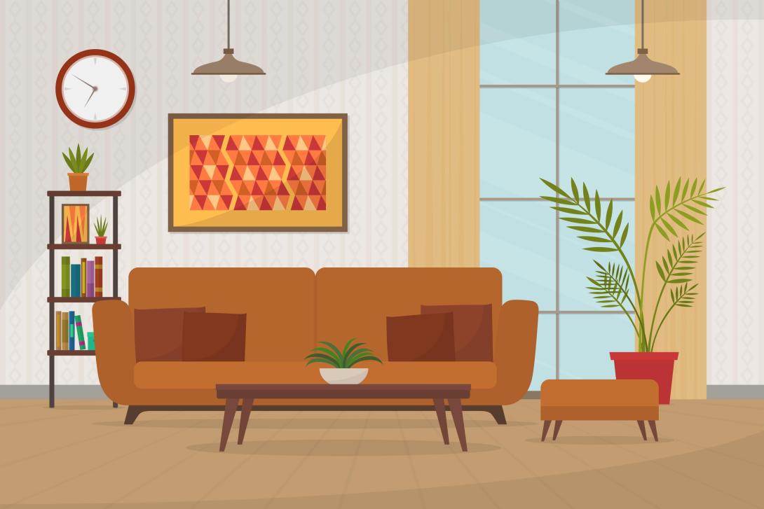 illustration d'une chambre de séjour